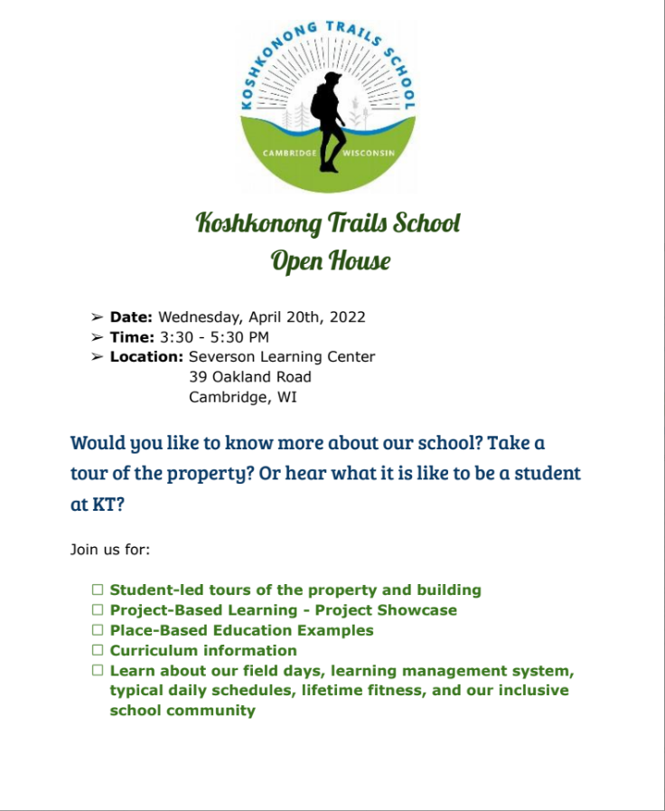 Join us on Wednesday! KT Open House, 3:30 - 5:30